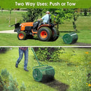 Seeutek Compost Spreader - 24" Peat Moss Spreader with 3 Heights, Top Soil Spreader W/Upgraded Side Latches Support Rod Powder Coated Metal Mesh Top Dressing Spreader for Lawn, 2 Way Uses-Push or Tow by GreenHaven Gardens