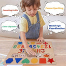 Personalized Name Puzzle for Toddlers 1-3 Wooden Alphabet Shape Number Blocks Personalized Baby Gifts 1st Birthday for Girls & Boys Preschool Educational Montesorri Toys for 1 Year Old 2 3 4 5 by TinyTreasures Baby Boutique