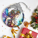 Stained Glass Suncatcher, Jocidea Fairy Ornament, Christmas Ornaments, Holidays Ornaments, Christmas Tree Decor, Fairy Decor for Home, Fairy Gifts by GreenHaven Gardens
