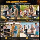 Charcoal BBQ Grills Outdoor: Spacious Barrel Barbecue Grill with Side Front Table - Premium BBQ Smoker Combo for Backyard Cooking Patio Grilling Tailgating Party Camping Picnic by GreenHaven Gardens