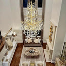 H61'' Modern Gold K9 Crystal High Ceiling Chandeliers, 23-Lights Staircase Chandeliers,Luxury Large Crystal Tree Branch Chandelier, D40'' Foyer Chandelier,For Living Room,Entryway,Dining Room by CozyNest Decor