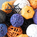 ANDALUCA Large Decorative Halloween Fall Vase Filler Bag with Orbs, Balls (Purple Orange) by CozyNest Decor