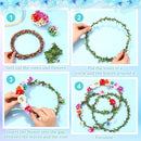 Syhood Mini Plum Blossom Crowns Making Kit, 120 Pcs Parts, Make Your Own Flower Wreath Headbands and Bracelets Craft Kit Hair Accessories Handmade DIY Floral Crown Garland Presents by TinyTreasures Baby Boutique