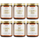 AOOVOO Candles Set - 6PC Scented Candles, Soy Candle, Aromatherapy Candle, Soy Wax Candle, Candle for Home Scented, Lavender/Vanilla/Eucalyptus/Sage/Jasmine/Sandalwood by CozyNest Decor