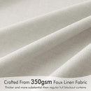 MIULEE 100% Blackout Curtains 120 Inch Long 2 Panels Set for Bedroom, Thick Faux Linen Black Out Curtain Room Darkening Back Tab Pleat Window Textured Drapes with Hooks for Living Room, Light Beige by CozyNest Decor