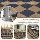 Lahome Checkered Easy Jute Washable Rug, 5x7 Area Rugs for Living Room Nature Large Dining Room Carpet, Farmhouse Geometric Non Slip Indoor Outdoor Carpet for Home Office Bedroom Backyard Patio