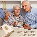 60th Wedding Anniversary Wind Chime, Happy 60th Anniversary Romantic Gifts for Couple, Parents, Wife, Husband, Friends, Diamond Wedding Anniversary's Keepsake Gifts Ideas by CozyNest Decor