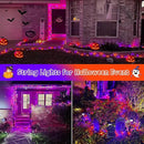 2 Pack Orange and Purple Halloween Lights, Total 151ft 400 LED Halloween Solar Lights Outdoor,8 Modes Solar String Lights Outdoor Waterproof by GreenHaven Gardens