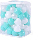 GOGOSO Ball Pit Balls Shapes for Kids - 100 Pieces Crush Proof Stress StarBalls BPA&Phthalate Free Non-Toxic Soft Plastic Ball for Baby Birthday Pool BallPit Accessories by TinyTreasures Baby Boutique