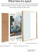 HesenDot Natural OAK Wood Yosemite National Park Framed Wall Art,12x16in Natural Scenery Canvas Wall Print,Classic Urban Landmark Wall Decor for Living Room,Bedroom,Office Gallery Gifts Set of 1 by CozyNest Decor