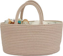 Diaper Caddy Organizer Cotton Rope Baby Basket Nursery Storage and Portable Tote Bag for Car Ideal Baby Shower Gifts and Registry Must-Have for Newborn Essentials Large konjak by TinyTreasures Baby Boutique