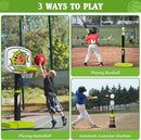 3 in 1 Toddler Basketball Hoop and Tee Ball Set for Boys: Kids Baseball Tee with Automatic Pitching Machine Adjustable Height Indoor and Outdoor Sports Toys Christmas Birthday Gifts for Boy Age 3-12 by TinyTreasures Baby Boutique