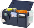 Dual-purpose Bedside Caddy Bedside Organizer, Bed Caddy with 6 Pockets, Versatile Bedside Storage Solution Magazine Remotes holder, ideal for Home, Dorm, Hospital, Crib Bed (Navy) by CozyNest Decor