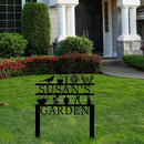 Personalized Garden Sign, Custom Garden Tools Sign with Stakes, Garden Sign with Last Name, Personalized Flower Garden Name Sign, Yard Sign, Lawn Sign, Custom Family Name Garden Sign, Farmhouse Decor by CozyNest Decor