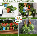 Terracotta Self Watering Spikes, 4 Pack Self Watering Planter Insert, Vacation Plant Slow Release Watering Devices for Indoor Outdoor Plants, Big Head by GreenHaven Gardens