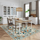 Moynesa Boho Birds Area Rug 5x7 Washable Rug, Floral Carpet for Living Room Low-Pile Soft Bedroom Rugs, Jungle Animal Beige Dining Room Rug Indoor Non-Slip Floor Carpet for Playroom by TinyTreasures Baby Boutique
