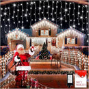 960 LED 98FT Christmas Lights Plug in 8 Modes with Timer Dimmable Christmas Decorations Outdoor Waterproof Indoor Curtain String Lights for Roof Garden Holiday Wedding Party Decor Cool White by GreenHaven Gardens