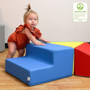 FDP SoftScape Toddler Playtime Junction 360 Climber, Indoor Active Play Structure for Toddlers and Kids; Safe Soft Foam for Crawling, Climbing and Sliding (4-Piece) - Assorted, 13799-AS by TinyTreasures Baby Boutique