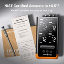 Wireless Bluetooth Smart Meat Thermometer: Standalone Base, WiFi Thermometer with Sub-1G, 6 Sensors NIST Certified Accuracy, 4 Probes, for Kitchen, BBQ, Grill, Oven, Smoker, Rotisserie by TinyTreasures Baby Boutique
