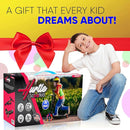 Hurtle 3-Wheeled Scooter for Kids - Wheel LED Lights, Adjustable Lean-to-Steer Handlebar, and Foldable Seat - Sit or Stand Ride with Brake for Boys and Girls Ages 1-14 Years Old by TinyTreasures Baby Boutique