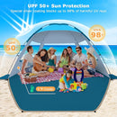 COMMOUDS Beach Tent Sun Shade for 3/4-5/6-7/8-10 Person, UPF 50+ Beach Sun Shelter Canopy Tent, Lightweight, Easy Set Up and Carry by TinyTreasures Baby Boutique