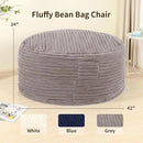 4FT Memory Foam Bean Bag Chair for Adults/Teens, Bean Bag Sofa with Fluffy Removable Cover, for Living Room Bedroom, Grey by CozyNest Decor