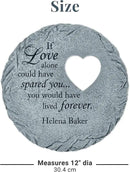 Let's Make Memories Personalized Memorial Stone - Sympathy Garden Marker - Durable, Weather-Resistant Cast Resin - Engraved with Your Loved One's Name - Personalized Condolences - 12" Diameter by CozyNest Decor