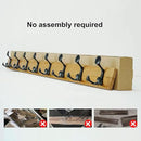 SKOLOO 43-Inch Light Brown Wood Coat Rack Wall Mount with 8 Triple Hooks - Ideal for Family Entrances, Classrooms, and Pet Supplies Storage - Perfect Coat Hooks for Wall by CozyNest Decor