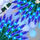 300LIGHTS(2*150L) Blue Extra-Bright with End Connectors Christmas Decorative Lights 19.44m UL Certified Mini String Light Set Waterproof for Home Garden Holiday Tree Party Patio Decor Wedding by CozyNest Decor