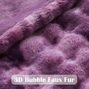 NEWCOSPLAY Faux Fur Throw Blanket Tie-dye Violet Purple Luxury Fluffy Thick Warm Bubble Blanket for Couch Sofa Bed 700GSM (Tie-dye Violet Purple, Throw(50"x60")) by CozyNest Decor