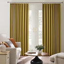 KEQIAOSUOCAI Yellow Pinch Pleated Curtains 102 Inch Length 2 Panels Set Noise Cancelling Window Drapes for Nursery Bedroom Living Room 40x102 by TinyTreasures Baby Boutique