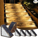Solar Step Lights - 6 Pack Waterproof IP67, Deck & Patio Staircase Lights (Warm Brown) by GreenHaven Gardens