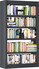 Bookshelf, 5-Tier Sturdy Bookcase, Adjustable Book Shelf, Large Capacity per Shelf, Modern Book Shelf for Living Room, Home Office, Garage, Perfect for Home Organization & Small Space Living by CozyNest Decor