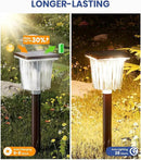Super Bright Solar Pathway Lights Outdoor Powered,Adjustable Warm&Cool White,Waterproof IP65 Garden Decor Landscape Lighting Outside for Yard/Patio/Walkway/Driveway/Landscape (Cocoa Brown, 4 Pack) by GreenHaven Gardens