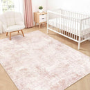 Pink Rugs for Bedroom Girls: 8x10 Washable Large Modern Soft Area Rug Indoor Non-Slip Cute Carpet for New Parents Aged 25-45 - Living Room Nursery Kids Playroom Preppy Room Baby Room Decor by TinyTreasures Baby Boutique