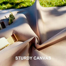 4'9" x 6'3" White Lightweight Water-Resistant Canvas Mat – Picnic, Outdoor, Beach, Park, Camping, Toy Mat by TinyTreasures Baby Boutique
