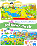Reusable Sticker Book for Toddlers 2-4 Years, Stickers for Kids, Toddler Sticker Book Ages 1-3, Toddler Craft Activities, Toddlers Travel Toys Ages 2+ Boy Girl Birthday Gifts by TinyTreasures Baby Boutique