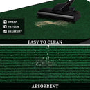 Profile Rubber Door Mat, 47x31inch, Heavy Duty, Entrance Doormat, Indoor and Outdoor, Waterproof, Easy Clean Shoe Scraper, Home Rug Welcome Mats for Entryway, Patio, Porch, Green by GreenHaven Gardens