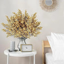 Sggvecsy 15 Pcs Babys Breath Artificial Flowers Gypsophila Bouquets Bulk Real Touch Fake Silk Flowers for Home Wedding DIY Floral Arrangement Kitchen Table Centerpiece Christmas Decoration (Gold) by CozyNest Decor