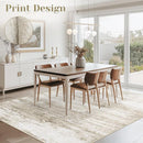 Washable Rug 6x9 Area Rugs for Living Room: Neutral Soft Rug Abstract Non Slip Low Pile Modern Carpet for Bedroom Kitchen Nursery Office Dining Room Indoor (Beige, 6'x9') by TinyTreasures Baby Boutique