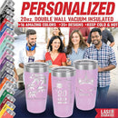Personalized Tumbler for Her - Valentines & Graduation Gift, Insulated Stainless Steel, 20oz (Light Purple) by TinyTreasures Baby Boutique