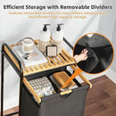 Laundry Hampers 1 Section, Laundry Sorter with Removable Shelf and Pull-Out Bags, Clothes Hampers with Wheels Rolling Cart Basket for Laundry Room Bathroom, 50 L (Black) by CozyNest Decor
