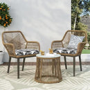 Favoyard Outdoor Chair Cushion 19 x 19 x 3 In Waterproof Pattern Fade Resistant Cushions for Patio Furniture with Removable Cover Attach Straps 28D Foam Insert Cushions Pads for Seat Sofa Couch 2 Pack by GreenHaven Gardens