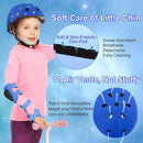 Kids Bike Helmet with DIY Stickers and Knee Pads Elbow Pads Wrist Guard Set for Ages 3-8-14 Toddler Boys Girls Helmet for Roller Skates Cycling Skateboarding Bicycle Scooter by TinyTreasures Baby Boutique