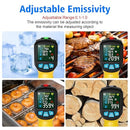 MESTEK Infrared Thermometer Laser Temperature Gun, -58°F to 1472°F (-50~800°C), Non-Contact Digital IR Thermometer Temp Gun Gun with Color LCD for Cooking Pizza Oven, Adjustable Emissivity by TinyTreasures Baby Boutique