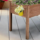 Yaheetech 1pc Raised Garden Bed 48x24x30in Elevated Wooden Horticulture Planter Box with Legs Standing Growing Bed for Gardening/Backyard/Patio/Balcony, Dark Brown by GreenHaven Gardens