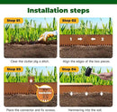 Cortens Steel Garden Metal Landscape Edging 40 inch with Top Bending Protection Pre-Rusted Cortens Steel Garden Edging 8 Inch Depth 90 Degree Bend 6 Pack for Lawn Yard (8 inch-90 Degree Bend, Rusted) by GreenHaven Gardens