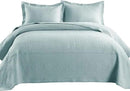 MarCielo 3-Piece 100% Cotton Oversized Bedspread Lightweight Quilt Coverlet Embroidery Farmhouse Bedding Set (TM Mint Green, Oversized King (118"x106")) by CozyNest Decor