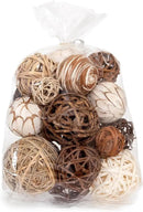 ANDALUCA Decorative Balls Bag Bowl Filler Home Decor (Beige) by CozyNest Decor