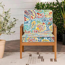 LVTXIII Patio Chair Cushions 22"x22"x3", Water-Repellent Outdoor Seat Cushions for Patio Furniture, Square Chair Pads with Ties for Home Garden Decoration, Set of 2, Paisley Multi by GreenHaven Gardens